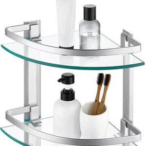 Glass Bathroom Shelves for Stylish Bathroom Storage
