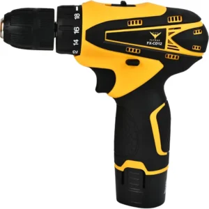 HYCO LABEL FLYMAX CD-900 Cordless Drill Machine, 12V, 1500 RPM, 2-Speed, 1-10mm Chuck, with 2 Batteries and Case, Taiwan Made