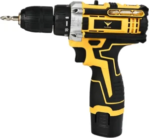 HYCO LABEL FLYMAX CD-1000 12V Cordless Drill Machine, 1500 RPM, 2-Speed, 1-10mm Chuck, 2X1500 mAh Battery, Taiwan Made