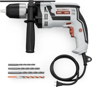 BUILDSKILL 800W Impact Drilling Machine for Home Use | 13MM Keyless Chuck | Copper Motor | 3300 RPM Variable Speed | Forward & Reverse | Drill Machine for Wall Drilling, Screwdriving & Impact Drilling